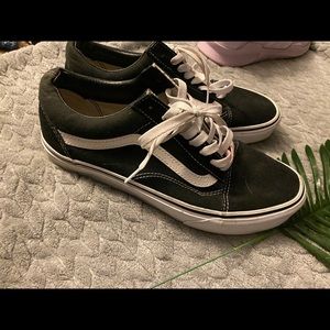 Black and white old skool vans